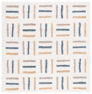 Safavieh Calico Plush Ivory And Gold Shag Rug – Deep Pile, Power-Loomed Turkish Luxury For Living Rooms 10'-0" x 14'-0" CLC112A-10