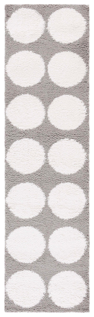 Safavieh Calico Contemporary Plush Shag Area Rug With Geometric Design - Luxurious Softness & Durability Grey ,Ivory Polyester Clc120f-9