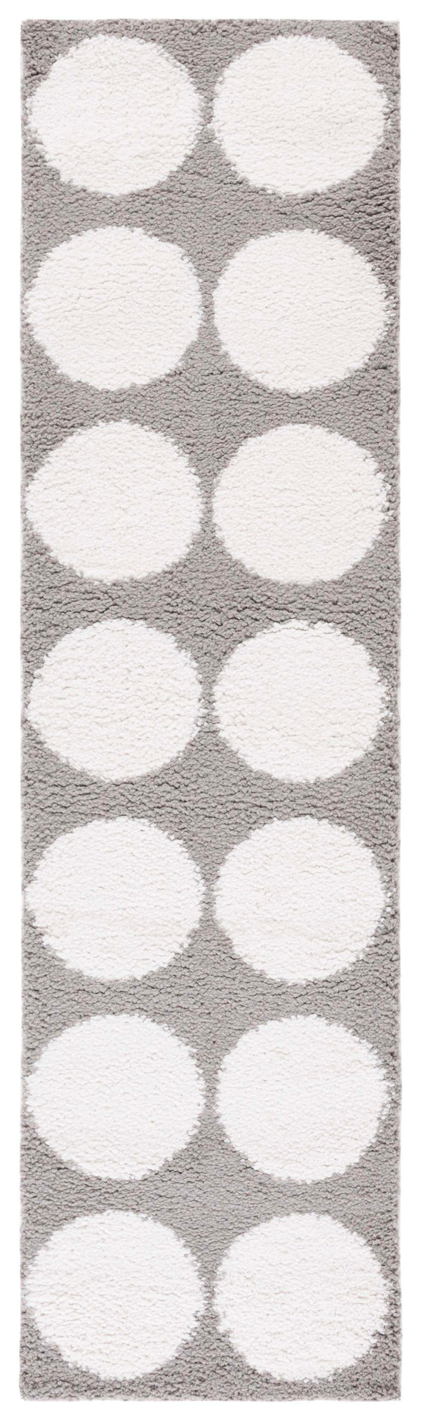 Safavieh Calico Contemporary Plush Shag Area Rug With Geometric Design - Luxurious Softness & Durability Grey ,Ivory Polyester Clc120f-9
