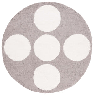 Safavieh Calico Contemporary Plush Shag Area Rug With Geometric Design - Luxurious Softness & Durability Grey ,Ivory Polyester Clc120f-9