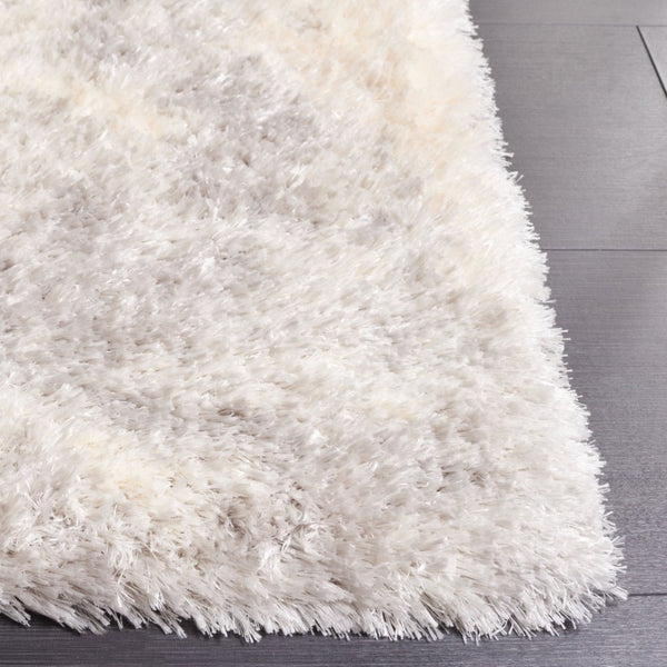 Safavieh Cloud Shag Plush Polyester Area Rug Two Inch Pile Ivory Grey Living Room Accent CLD109A-6