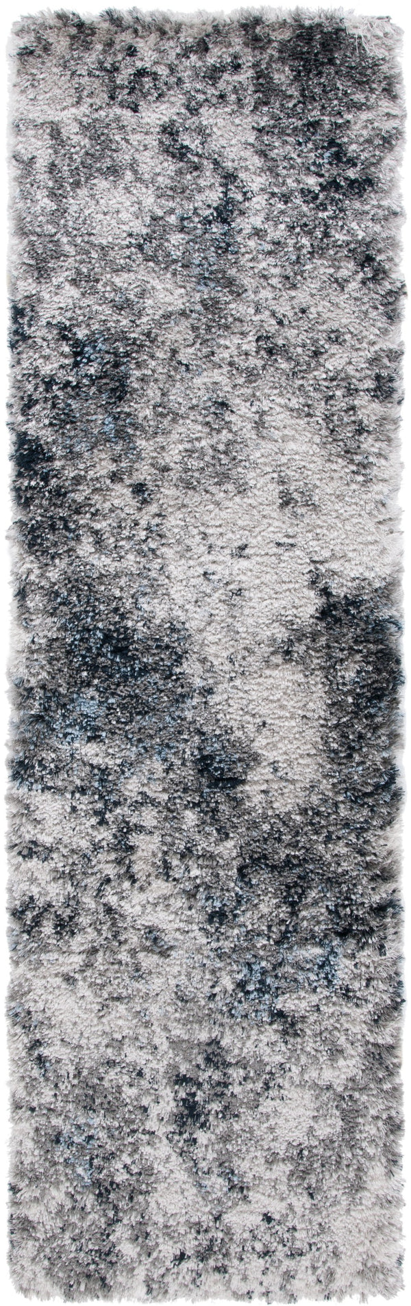 Safavieh Cloud Elegant Shag Area Rug – Luxurious Comfort With Modern Abstract Design For Stylish Spaces Grey ,Blue Polyester Cld110f-9