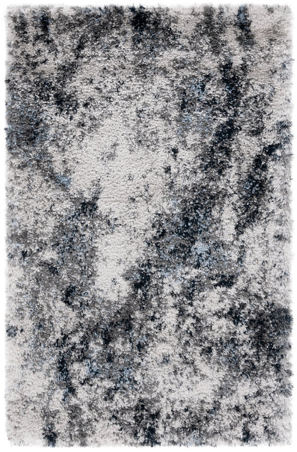 Safavieh Cloud Elegant Shag Area Rug – Luxurious Comfort With Modern Abstract Design For Stylish Spaces Grey ,Blue Polyester Cld110f-9