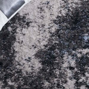 Safavieh Cloud Elegant Shag Area Rug – Luxurious Comfort With Modern Abstract Design For Stylish Spaces Grey ,Blue Polyester Cld110f-9