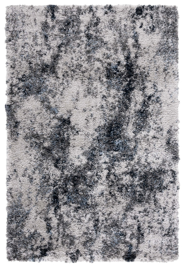 Safavieh Cloud Elegant Shag Area Rug – Luxurious Comfort With Modern Abstract Design For Stylish Spaces Grey ,Blue Polyester Cld110f-9