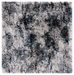 Safavieh Cloud Elegant Shag Area Rug – Luxurious Comfort With Modern Abstract Design For Stylish Spaces Grey ,Blue Polyester Cld110f-9