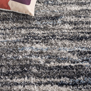 Safavieh Cloud Shag 111 Power Loomed Shag Rug Grey / Blue 5'-3" x 7'-7"