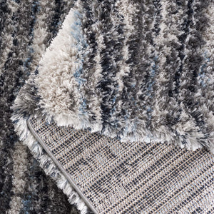 Safavieh Cloud Shag 111 Power Loomed Shag Rug Grey / Blue 5'-3" x 7'-7"