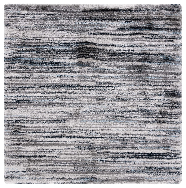Safavieh Cloud Shag 111 Power Loomed Shag Rug Grey / Blue 6'-7" x 6'-7" Square