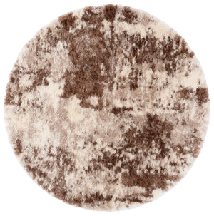 Safavieh Cloud Plush Area Rug - Luxurious Shag Texture, Ethically Made, Stylish Design For Any Décor Ivory ,Brown Polyester Cld114a-9