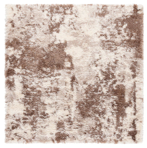 Safavieh Cloud Plush Area Rug - Luxurious Shag Texture, Ethically Made, Stylish Design For Any Décor Ivory ,Brown Polyester Cld114a-9