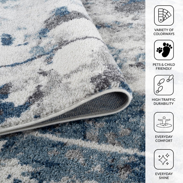 Amer Rugs Clifton Modern Abstract Power-loom Area Rug - Timeless Design For Any Home Décor Style Ivory Polypropylene Clf15376