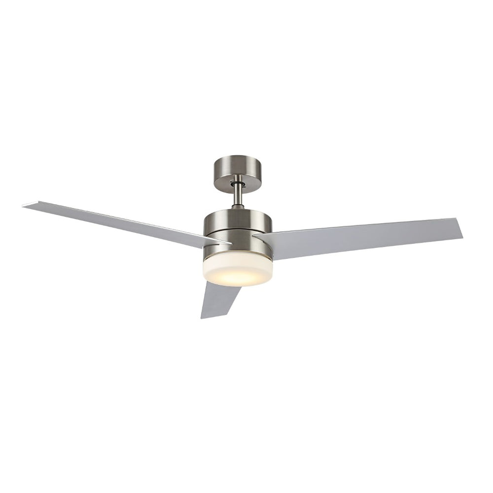 Safavieh RADCLIFF, 52-Inch LED Ceiling Fan with Nickel Blades, Modern Design for Stylish Airflow & Lighting CLF1021A