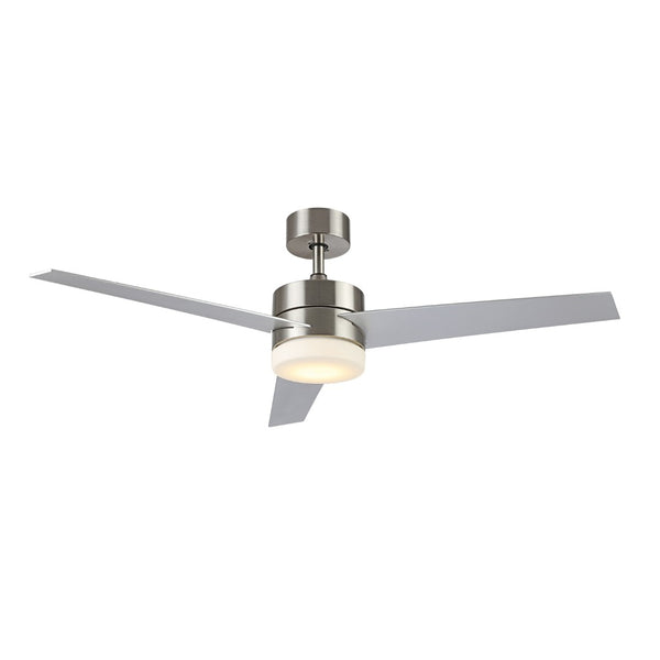 Safavieh RADCLIFF, 52-Inch LED Ceiling Fan with Nickel Blades, Modern Design for Stylish Airflow & Lighting CLF1021A