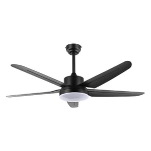 Safavieh MELESA, 52-Inch Black Iron Ceiling Fan with Integrated LED Light for Stylish Indoor Spaces CLF1027A