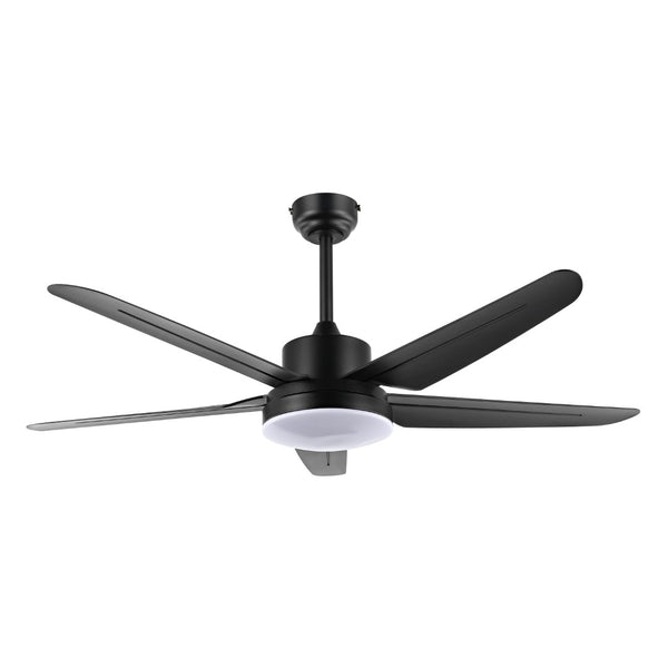 Safavieh MELESA, 52-Inch Black Iron Ceiling Fan with Integrated LED Light for Stylish Indoor Spaces CLF1027A