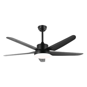 Safavieh MELESA, 52-Inch Black Iron Ceiling Fan with Integrated LED Light for Stylish Indoor Spaces CLF1027A