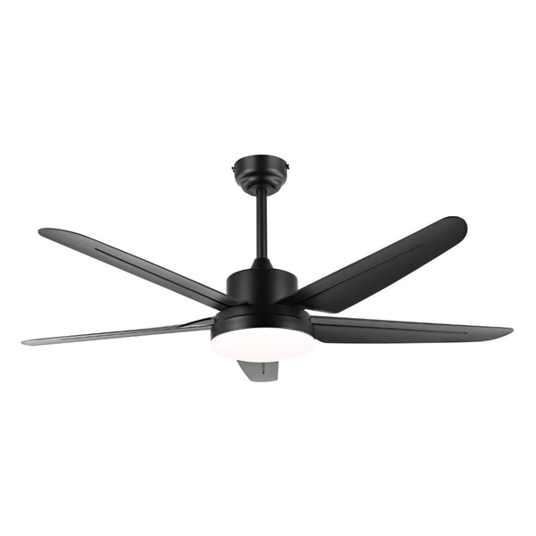 Safavieh MELESA, 52-Inch Black Iron Ceiling Fan with Integrated LED Light for Stylish Indoor Spaces CLF1027A