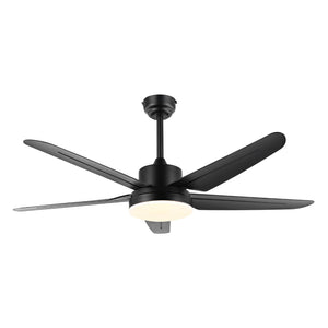 Safavieh MELESA, 52-Inch Black Iron Ceiling Fan with Integrated LED Light for Stylish Indoor Spaces CLF1027A