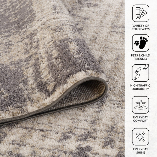 Amer Rugs Clifton Modern Abstract Power-loom Area Rug - Timeless Design For Any Home Décor Style Gray Polypropylene Clf26709