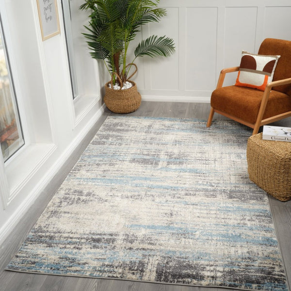Amer Rugs Clifton Modern Abstract Power-loom Area Rug - Timeless Design For Any Home Décor Style Blue Polypropylene Clf371199