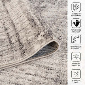 Amer Rugs Clifton Modern Abstract Power-loom Area Rug - Timeless Design For Any Home Décor Style Cream Polypropylene Clf4810119