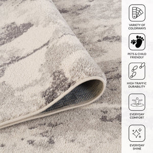 Amer Rugs Clifton Modern Abstract Power-loom Area Rug - Timeless Design For Any Home Décor Style Ivory Polypropylene Clf55376