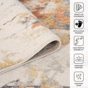 Amer Rugs Clifton Modern Abstract Power-loom Area Rug - Timeless Design For Any Home Décor Style Ivory Polypropylene Clf6810119