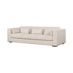 Lh Imports Las Vegas Clive Sofa - Shoji Cream, Modern Deep Seating With 5 Toss Pillows For Ultimate Comfort Beige 83% Polyester,17% Acrylic,Pine,Foam,Feather Fill,Plywood Cli-01-sc