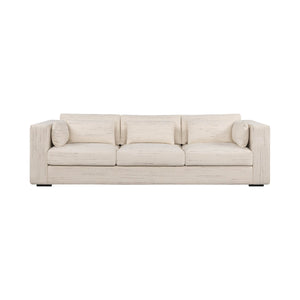 Lh Imports Las Vegas Clive Sofa - Shoji Cream, Modern Deep Seating With 5 Toss Pillows For Ultimate Comfort Beige 83% Polyester,17% Acrylic,Pine,Foam,Feather Fill,Plywood Cli-01-sc