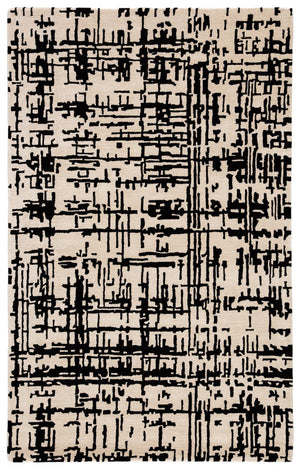Jaipur Living Clayton Pals Cln15 Tufted Handmade 60% Wool 40% Viscose Geometric/Abstract Abstract Indoor Rug Cream, Black 60% Wool 40% Viscose, 100% Cotton Rug143931