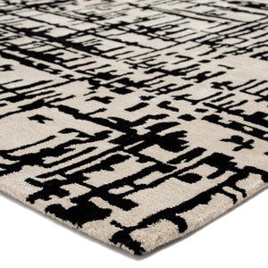 Jaipur Living Clayton Pals Cln15 Tufted Handmade 60% Wool 40% Viscose Geometric/Abstract Abstract Indoor Rug Cream, Black 60% Wool 40% Viscose, 100% Cotton Rug143931