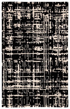 Jaipur Living Clayton Pals Cln16 Tufted Handmade 80% Wool 20% Viscose Geometric/Abstract Abstract Indoor Rug Black, Cream 80% Wool 20% Viscose, 100% Cotton Rug143935