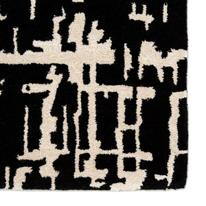 Jaipur Living Clayton Pals Cln16 Tufted Handmade 80% Wool 20% Viscose Geometric/Abstract Abstract Indoor Rug Black, Cream 80% Wool 20% Viscose, 100% Cotton Rug143935