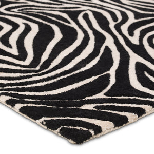 Jaipur Living Clayton Collide CLN18 Handmade Hand Tufted Indoor Rug Black 10' x 14'