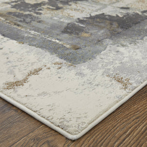 Feizy Rugs Clio Abstract Watercolor Runner Rug Power Loomed Turkish Polypropylene Hallway Accent CLO39LUFGRYMLTI1G