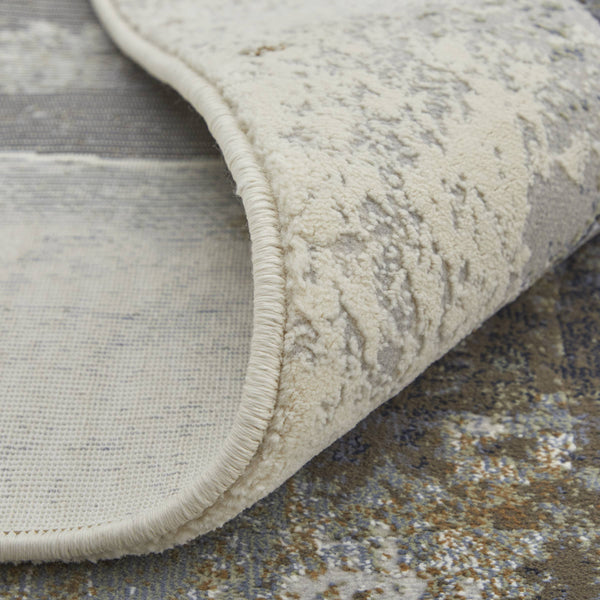 Feizy Rugs Clio Abstract Watercolor Runner Rug Power Loomed Turkish Polypropylene Hallway Accent CLO39LUFGRYMLTI1G