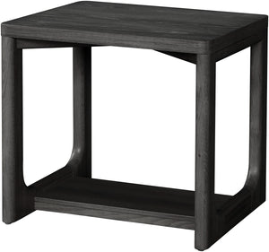 Callister CLSR-001 22"H x 24"W x 18"D End Table CLSR001-222418  Top: Charcoal; Base: Charcoal Surya