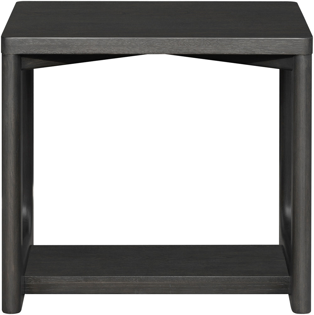 Callister CLSR-001 22"H x 24"W x 18"D End Table CLSR001-222418  Top: Charcoal; Base: Charcoal Surya