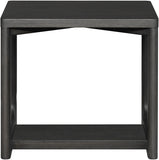 Callister CLSR-001 22"H x 24"W x 18"D End Table CLSR001-222418  Top: Charcoal; Base: Charcoal Surya