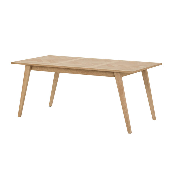 Lh Imports Colton Small Dining Table - Stylish Solid Oak Design, Seats 4-6, Perfect For Cozy Dining Spaces! Beige Solid Oak,Mdf Oak Veneer,Rubber Wood Clt011n