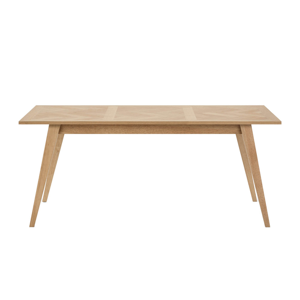 Lh Imports Colton Small Dining Table - Stylish Solid Oak Design, Seats 4-6, Perfect For Cozy Dining Spaces! Beige Solid Oak,Mdf Oak Veneer,Rubber Wood Clt011n