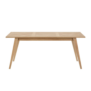 Lh Imports Colton Small Dining Table - Stylish Solid Oak Design, Seats 4-6, Perfect For Cozy Dining Spaces! Beige Solid Oak,Mdf Oak Veneer,Rubber Wood Clt011n