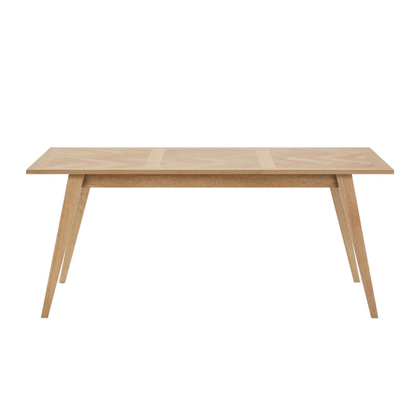 Lh Imports Colton Small Dining Table - Stylish Solid Oak Design, Seats 4-6, Perfect For Cozy Dining Spaces! Beige Solid Oak,Mdf Oak Veneer,Rubber Wood Clt011n
