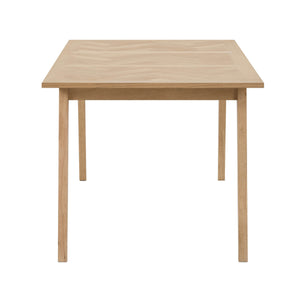Lh Imports Colton Small Dining Table - Stylish Solid Oak Design, Seats 4-6, Perfect For Cozy Dining Spaces! Beige Solid Oak,Mdf Oak Veneer,Rubber Wood Clt011n