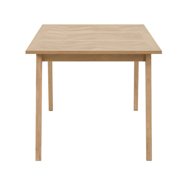 Lh Imports Colton Small Dining Table - Stylish Solid Oak Design, Seats 4-6, Perfect For Cozy Dining Spaces! Beige Solid Oak,Mdf Oak Veneer,Rubber Wood Clt011n