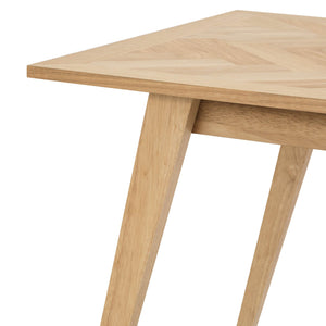 Lh Imports Colton Small Dining Table - Stylish Solid Oak Design, Seats 4-6, Perfect For Cozy Dining Spaces! Beige Solid Oak,Mdf Oak Veneer,Rubber Wood Clt011n