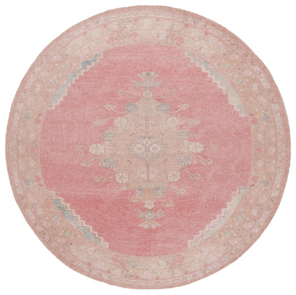 Safavieh Classic Vintage 803u Pink Dark Beige Pink ,Dark Beige 80% Pet Yarn,20% Cotton Clv803u-6r