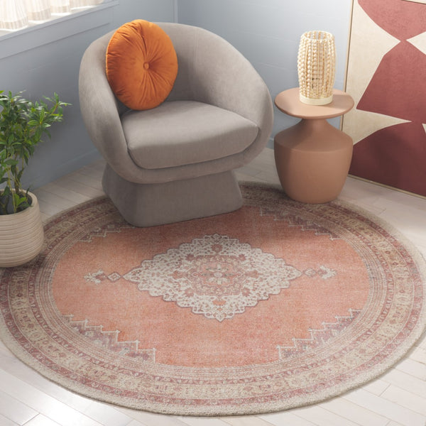 Safavieh Classic Vintage 805p Ivory Light Rust Ivory ,Light Rust 80% Pet Yarn,20% Cotton Clv805p-6r