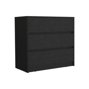 English Elm Dresser with 3 Smooth-Glide Drawers and Spacious Top Surface for Organized, Stylish Bedroom Storage Black 38.58 L x 22.04 W x 6.69 H B097133129